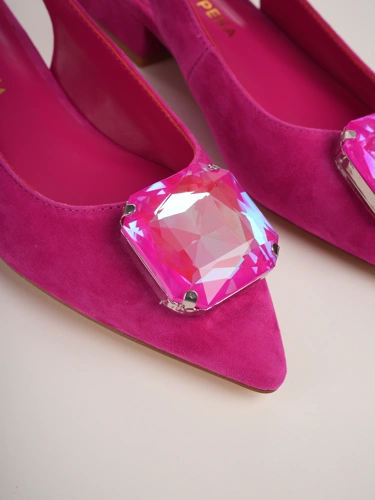 Baleriny SUEDE FUXIA (1)