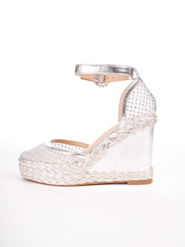 ALMA EN PENA espadryle na koturnie srebrne (3)