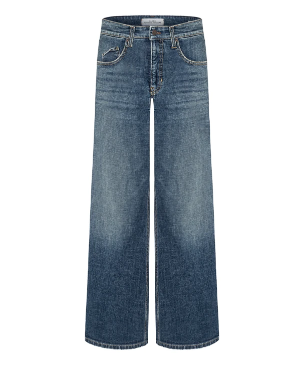 CAMBIO BAGGY jeansy damskie niebieskie sprane