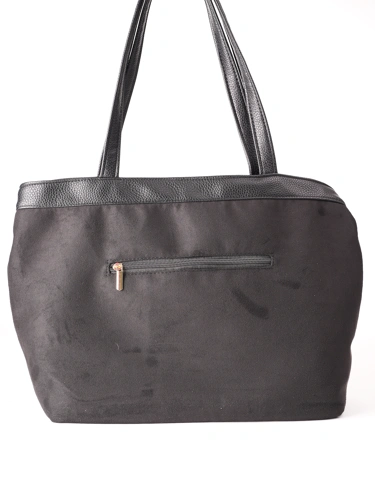 GROSSO BAG – damska torebka skórzana, czarna (3)