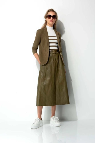 Spódnica damska CATNOIR skóra khaki (3)