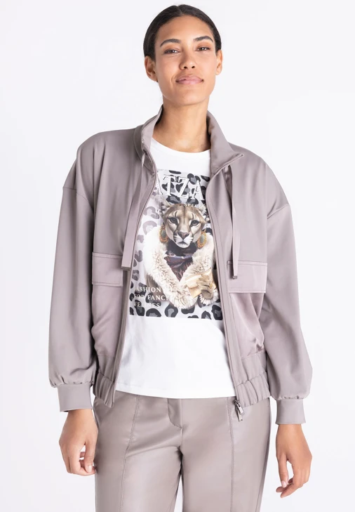 TUZZI QUIET WILD damska kurtka w kolorze taupe