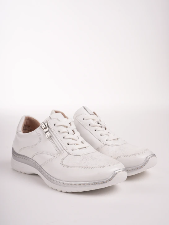CAPRICE sneakersy damskie skórzane elastyczne białe