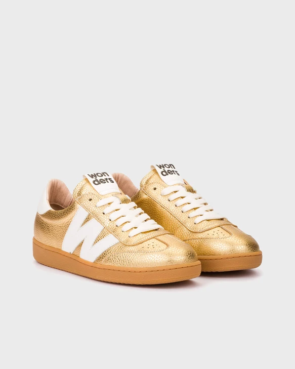 Złote sneakersy damskie WONDERS