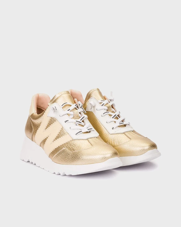 Złote sneakersy damskie WONDERS
