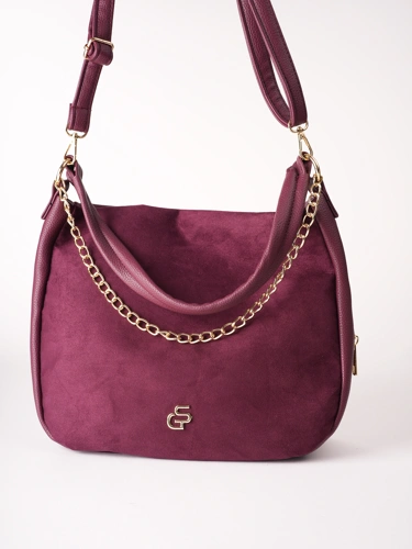 GROSSO BAG dámská kabela kožená vínová