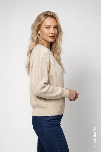 MONARI STUDIO BLUE damski sweter w kolorze beżowym (3)