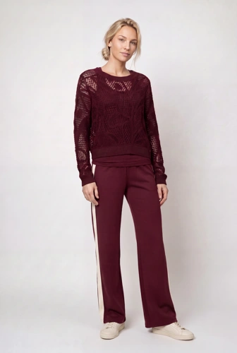 MONARI LEO & BORDEAUX damski sweter w kolorze bordowym (4)