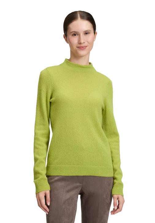 BETTY BARCLAY sweter damski zielony kaszmir