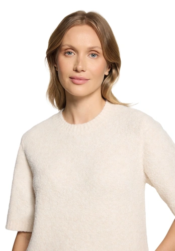 BETTY & CO sweter damski beżowy krótki rękaw (3)