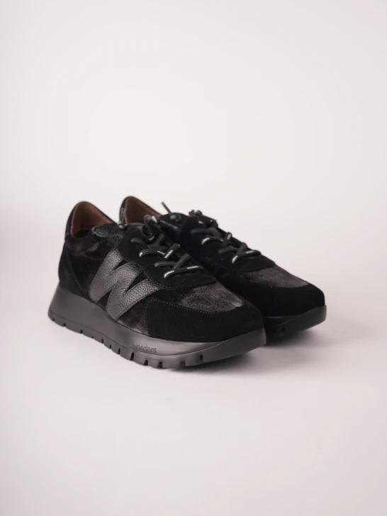 WONDERS damskie trampki czarno-zielone