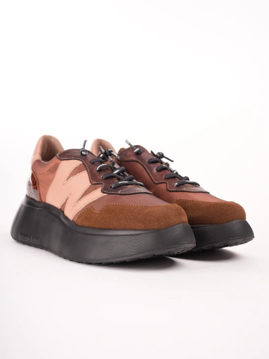 Brązowe sneakersy damskie WONDERS