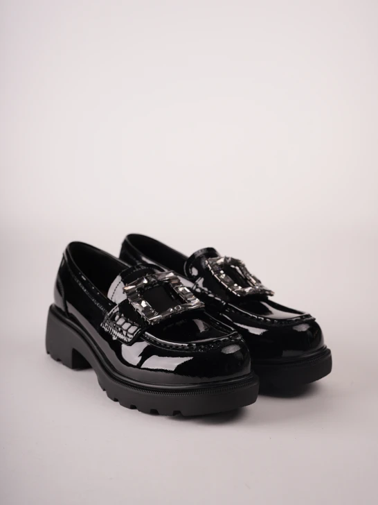 Buty damskie EPICA z czarnej lakierowanej skóry