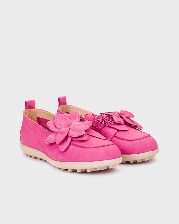 Różowe loafersy damskie WONDERS