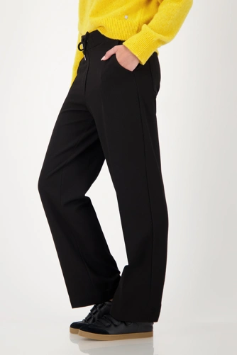 MONARI FASHION CONTRASTS spodnie damskie czarne (1)