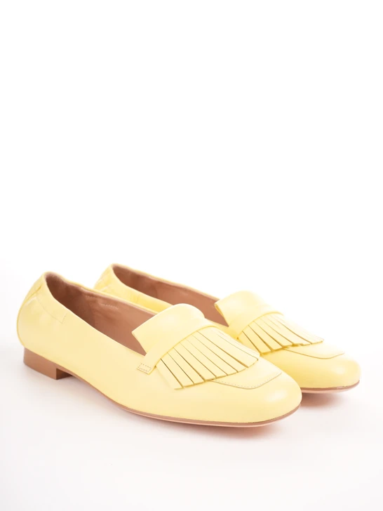 Damskie loafersy REGARDE le CIEL w kolorze żółtym
