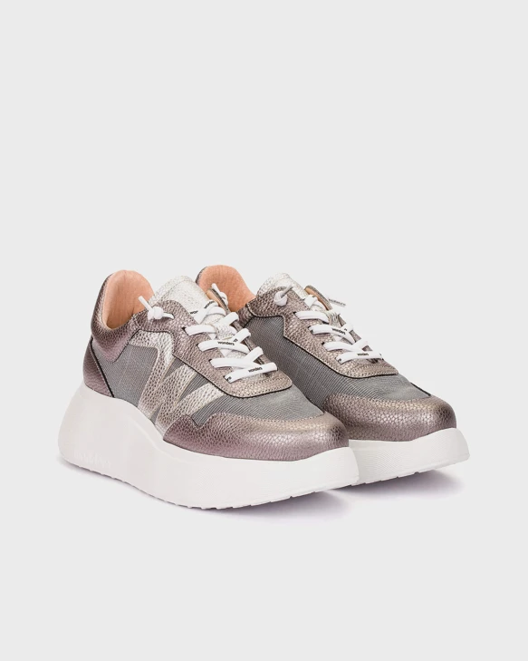 WONDERS sneakersy damskie srebrne