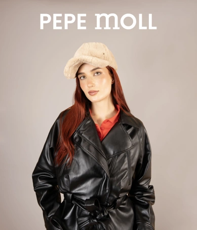 PEPE moll GORRO damskie czapka z daszkiem z futra w kolorze beżowym PEPE moll GORRO damskie czapka z daszkiem z futra w kolorze beżowym