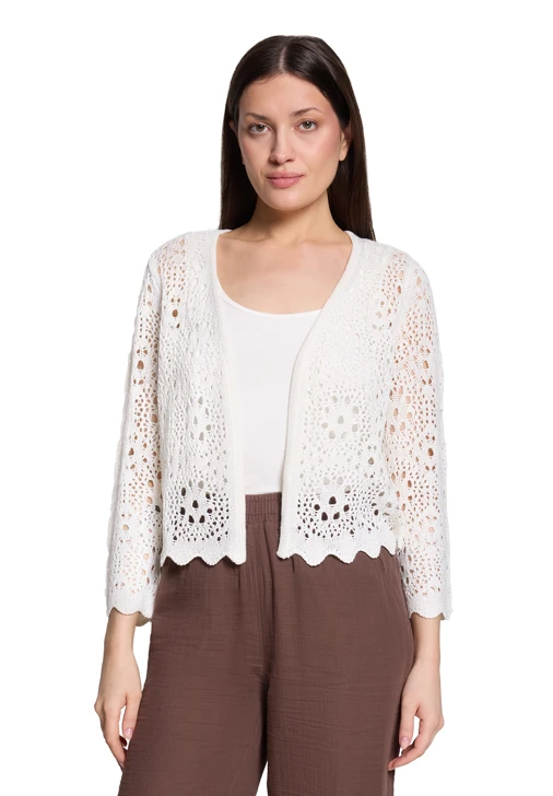BETTY BARCLAY damski sweter z dzianiny beżowy lurex