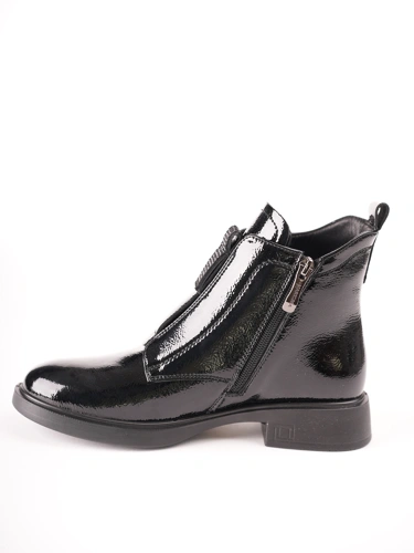 KARISMA – damskie czarne lakierowane buty do kostki (3)