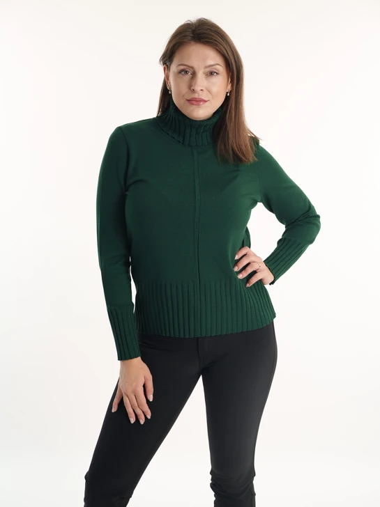 FABER – damski sweter w kolorze zielonym