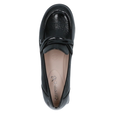 Czarne lakierowane loafersy Caprice (4)