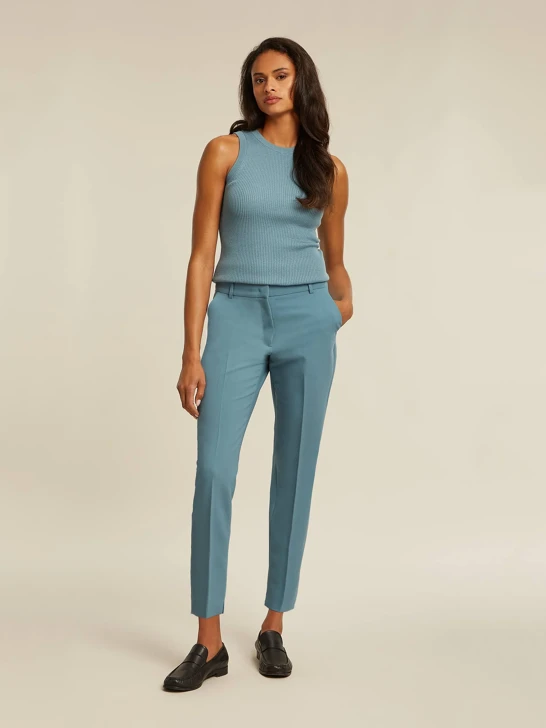 Spodnie Beaumont szaro-niebieskie ALIX PANTS