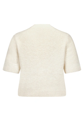 BETTY & CO sweter damski beżowy krótki rękaw (6)