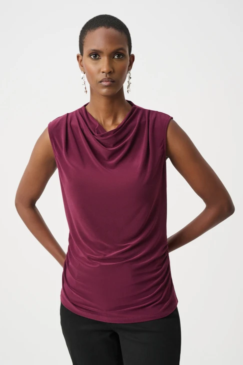 JOSEPH RIBKOFF damski top w kolorze bordowym