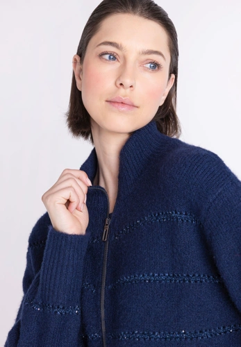TUZZI NORDIC DUN damski sweter w kolorze ciemnoniebieskim (1)