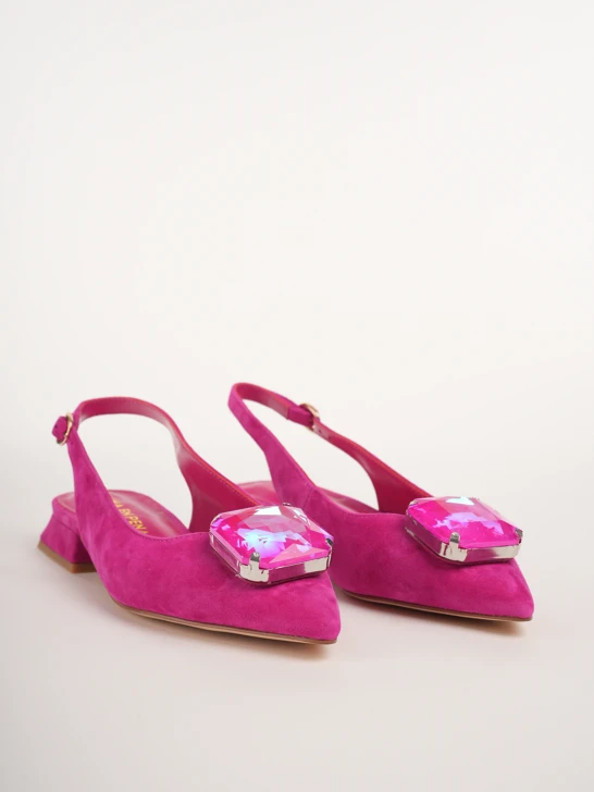 Baleriny SUEDE FUXIA