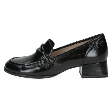 Czarne lakierowane loafersy Caprice (2)