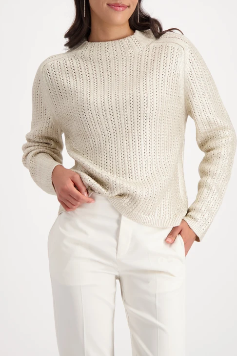 MONARI GLAMOUR NIGHTS sweter damski beżowy