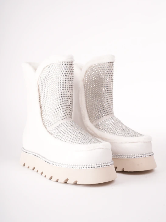 ALMA EN PENA ugg leather white