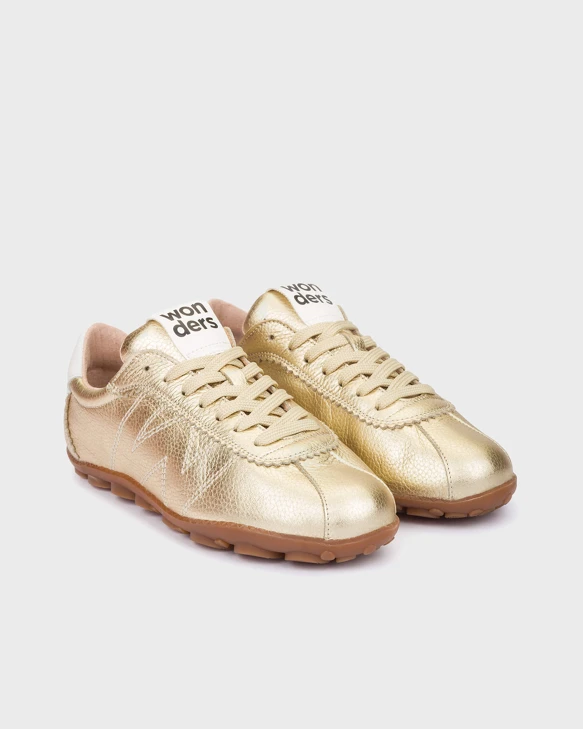 Złote sneakersy damskie WONDERS