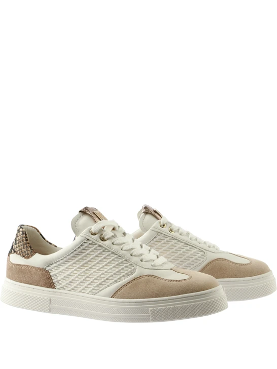 Biało-beżowe sneakersy damskie HASSIA