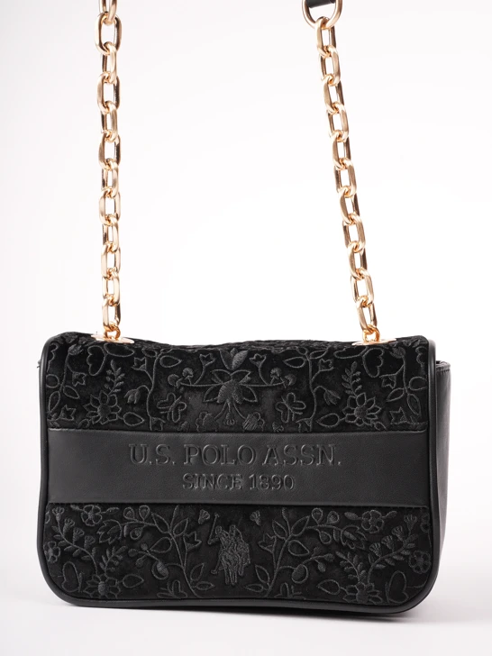 Torebka damska US POLO canyonflap czarna